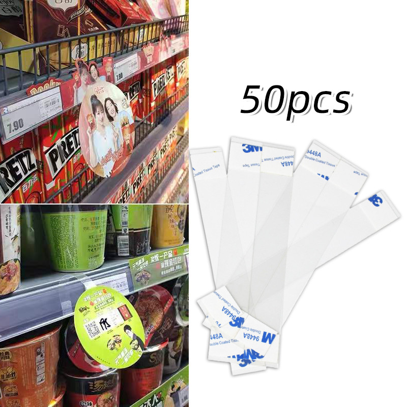 50pcs Mika Display Kartu Promo / Wobbler Promosi / Mika Label Harga Rak Toko