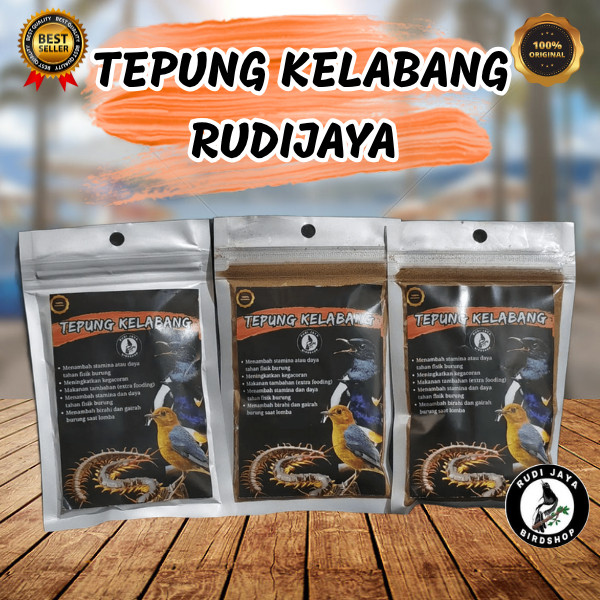 READY TEPUNG KELABANG MURNI RUDI JAYA EF EKSTRA FOODING PAKAN BURUNG MURAI KACER ANIS CUCAK JALAK