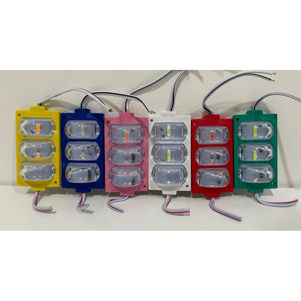 Lampu LED 3 Mata Terang 12 Volt 24 Volt / LED Variasi Mobil Truk Bus