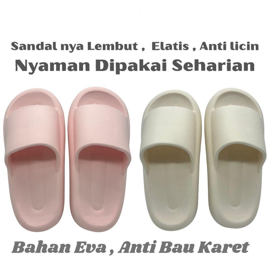 sandal selop wanita terbaru anti bau karet sol tebal empuk nyaman di pakai dirumah maupun di luar se