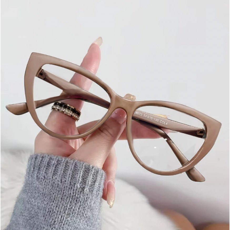 Kacamata Minus Cateye Anti Radiasi Anti Blue Light High Quality Material Lens Cateye Wanita Sin-19 V