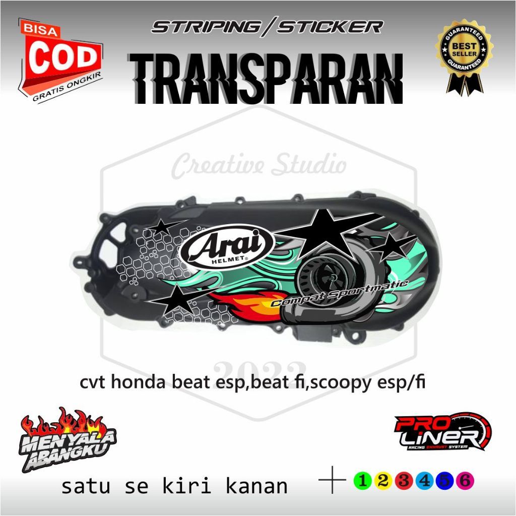 VARIASI / CVT STICKER VARIASI beat esp scoopy esp thn 2016 sampai 2019