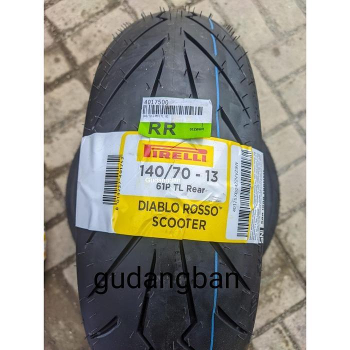 Pirelli Diablo Rosso Scooter 140 70 13 Tubeless Ban Luar Motor Nmax ADV PCX 160 belakang FREE PENTIL