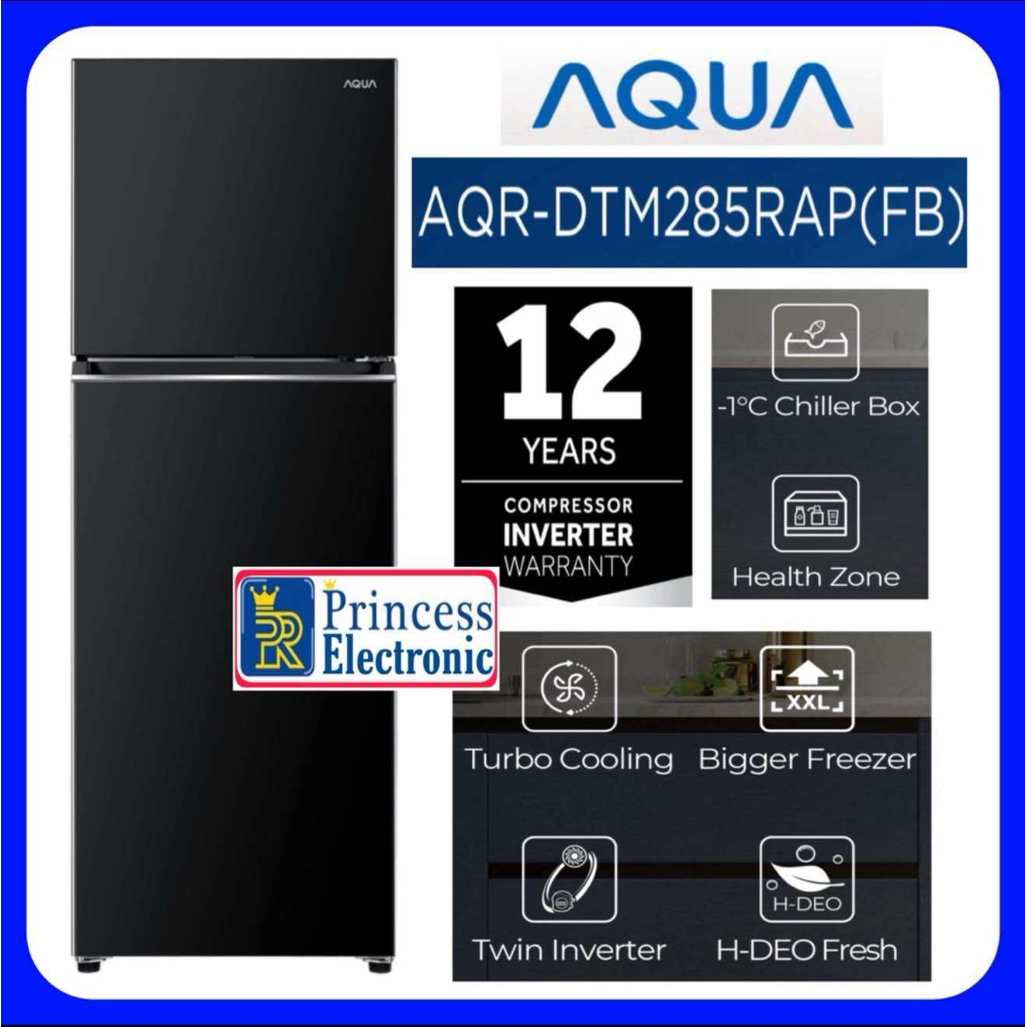 Kulkas AQUA 2 Pintu Twin Inverter AQR-DTM285RAP(FB)