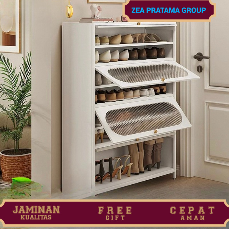 RAK SEPATU BESI LEMARI SEPATU SUSUN TERTUTUP RAK SEPATU BESI KUAT TEBAL RAK SEPATU BESI