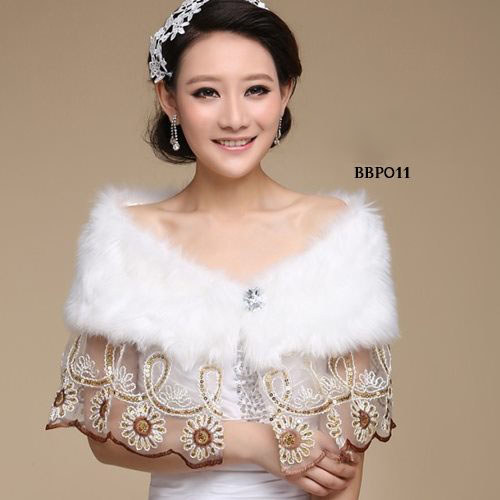 Bolero Bulu Pesta Bridal  Bolero Bulu  Aksesoris Pengantin  BBP011
