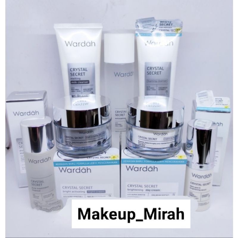 WARDAH CRYSTAL SECRET Paket Series Lengkap/ Wardah White Secret Komplit/ Cream