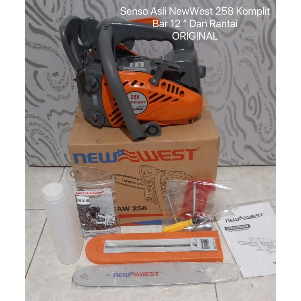 Chain Saw Top Handle NW 258 NW-258 12 Inch Guide Bar Chainsaw 2500 Senso 25cc New West Original Best