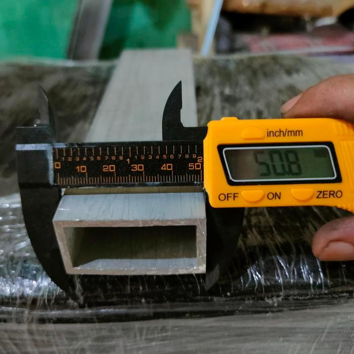 hollow aluminium 25mm x 50mm tebal 3mm harga per CM