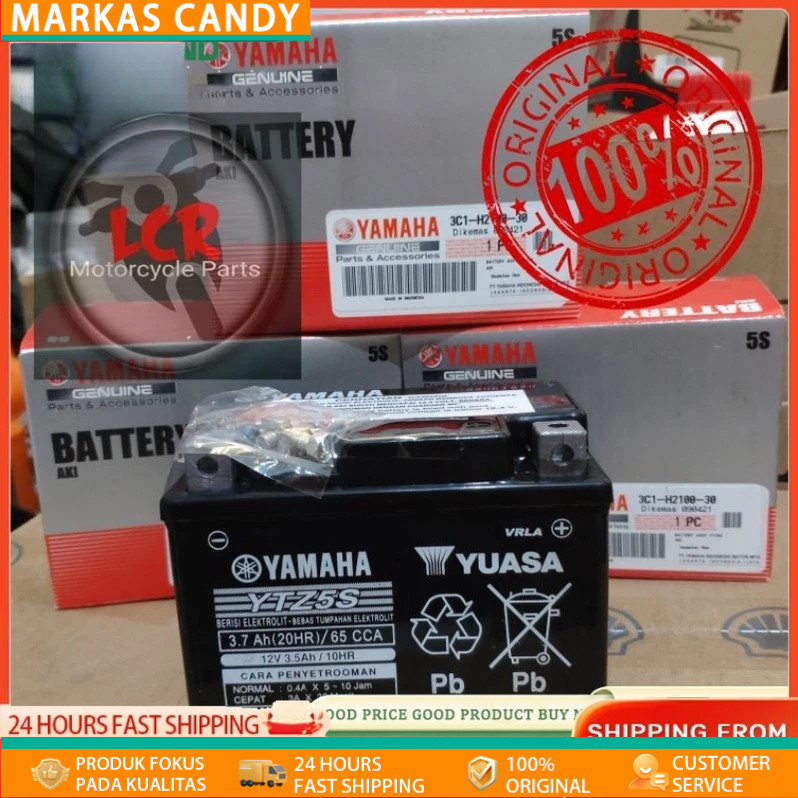 READY STOK Aki Kering Motor YTZ5S Yuasa Asli Yamaha Vixion, Fino, Mio J, Mio Z, Mio GT, Soul, Mio M3