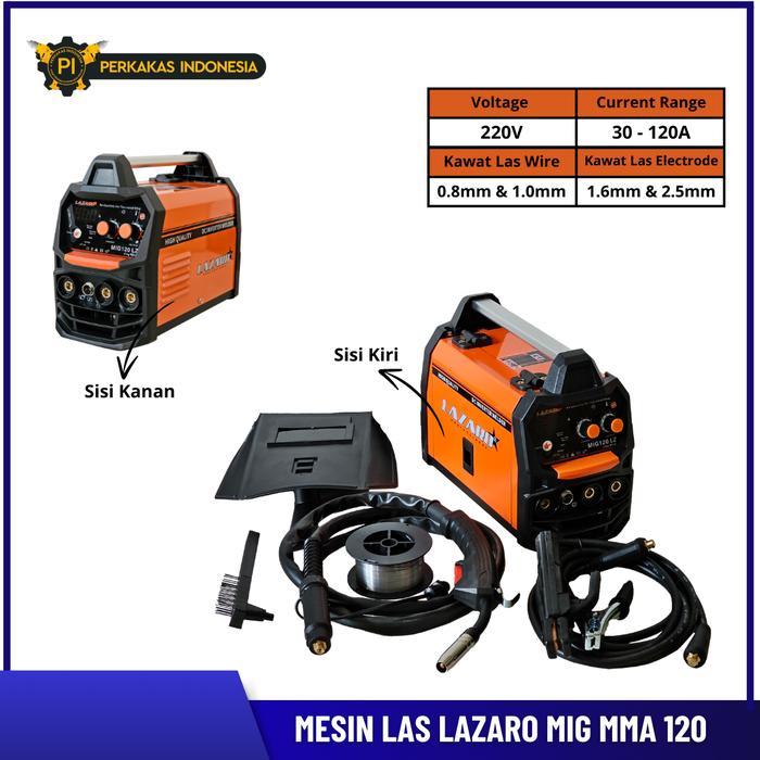 Mesin Las LAZARO MIG MMA120 LZ Trafo Las Inverter Mesin Travo Trapo