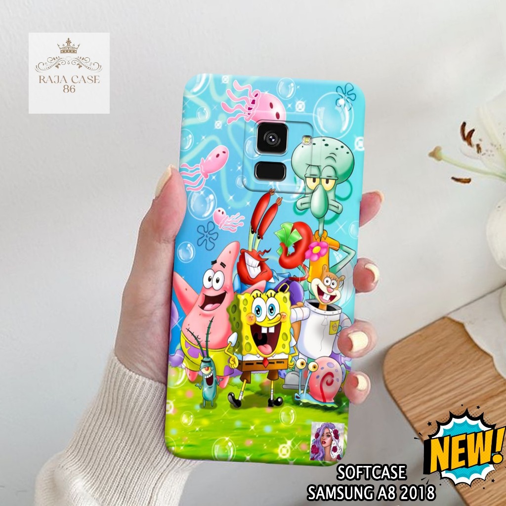 Case Samsung A8 2018 - Rajacase - casing Samsung A8 2018 - Motif case Kartun - Pelindung handphone -