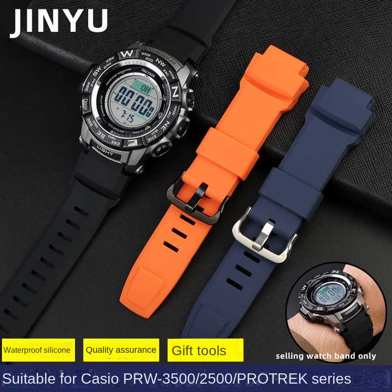 Silicone Wat Strap 18mm for Casio G-shock Watband Protrek PRG-500 510 550 280 250 PRG-260 270 500 PR