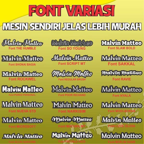 Sticker Setrika DTF Label Nama Baju Karakter( NAMA VARIASI ) Anak Sekolah Pesantren Asrama Name Tag 