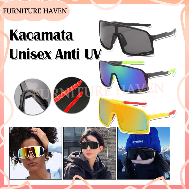 Kacamata Bersepeda Bermotor Anti UV/Kacamata Olahraga Outdoor Anti Angin Debu