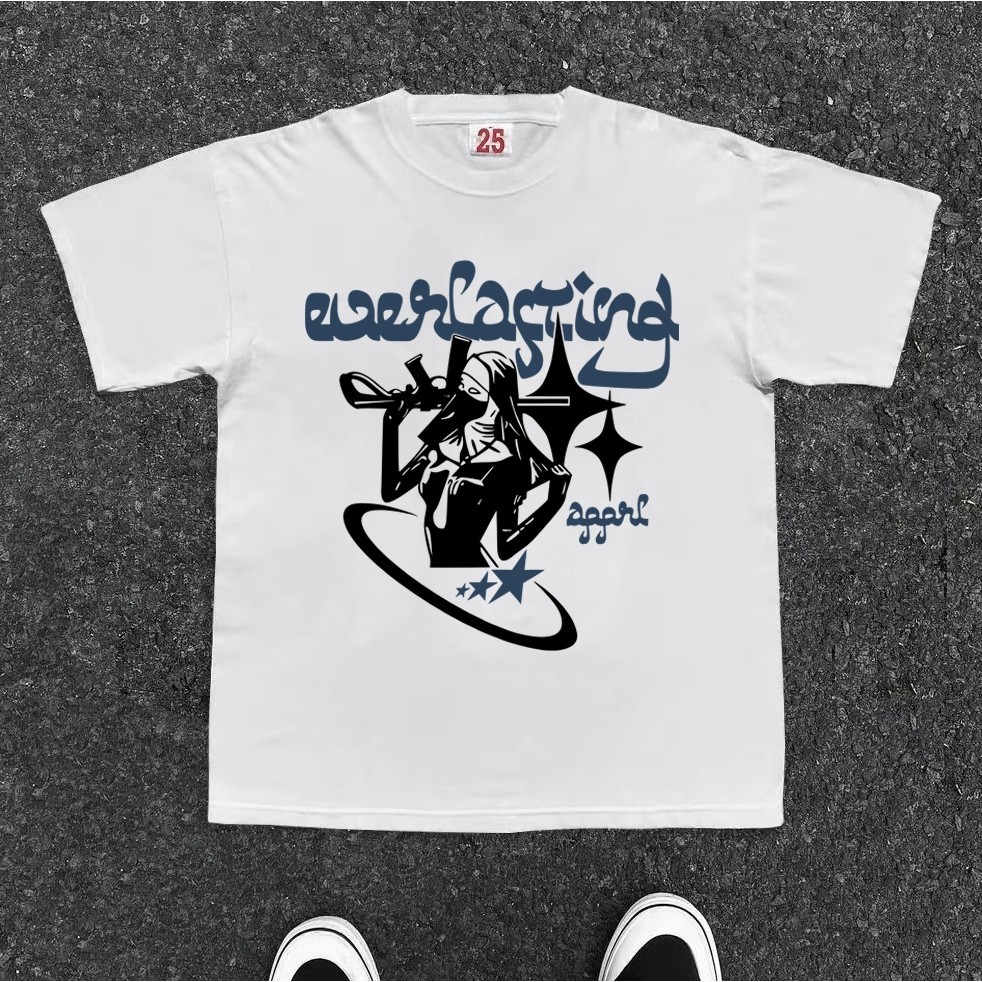 MCM Boxy Oversize Tshirt Oversize Original Trend Bounty Hunter Print top| Kaos Wanita Putih | Kaos p