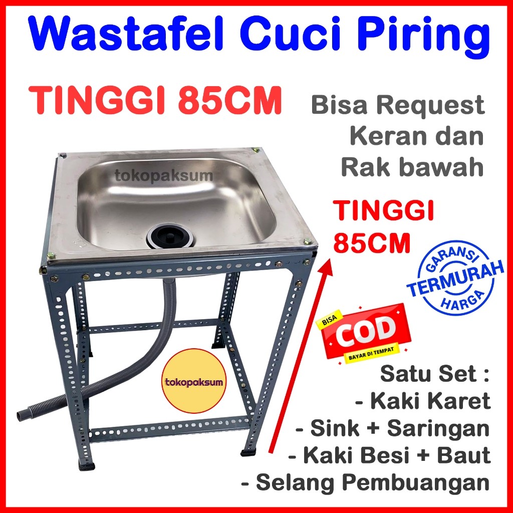 Wastafel Cuci Piring Portable Bak Cuci Piring Stainless Kitchen Sink Portable