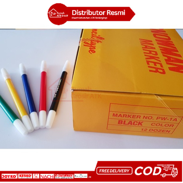 Spidol Papan Tulis Whiteboard Sepidol Mewarnai kecil SNOWMAN PW-1A Satuan