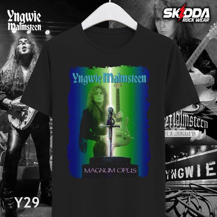 (COD) Kaos Yngwie Malmsteen Fender Guitar G - Repro Premium Black- 24s NSA - S