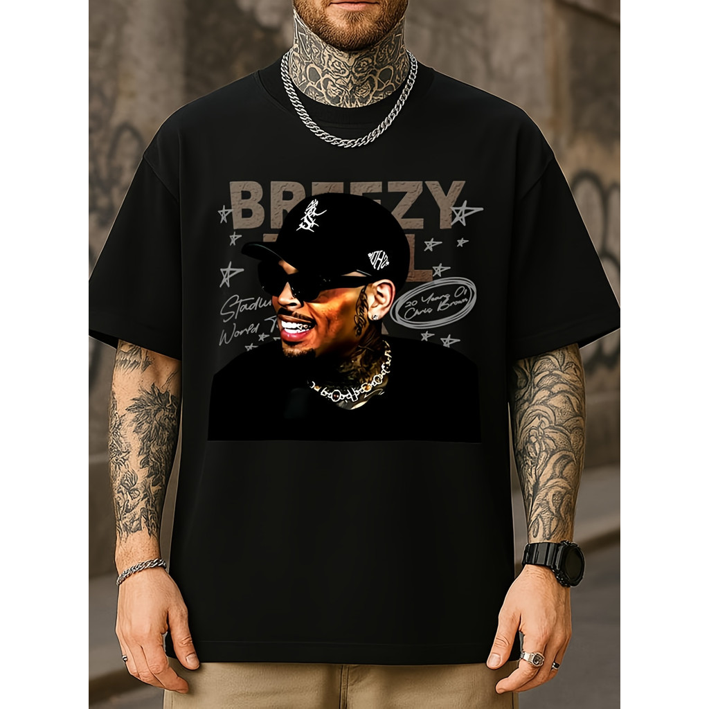 COD Koleksi Kaos Desain Musik & Humor - Rihanna Chris Brown Ray Charles Stevie Wonder Desain Retro Y