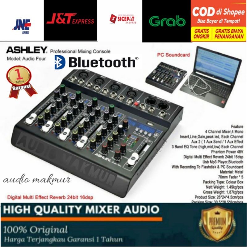 MIXER ASHLEY AUDIO FOUR ORIGINAL / MIXER 4 CHANNEL BLUETOOTH AUDIO FOUR