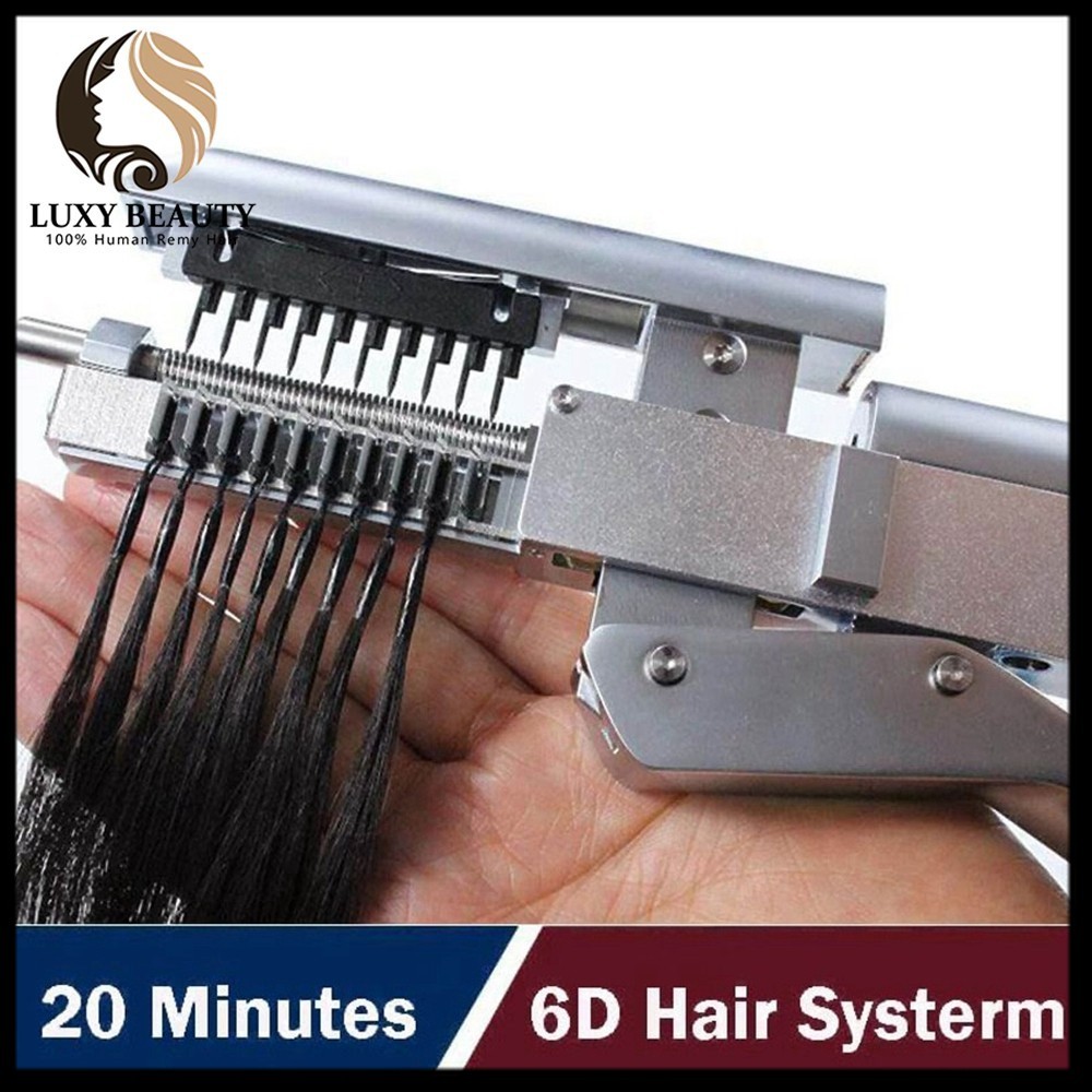 BADABEST 6D-1 Hair Extensions Machine Tools Extensions Human Hair 6D Seamless Natural Hair Extension