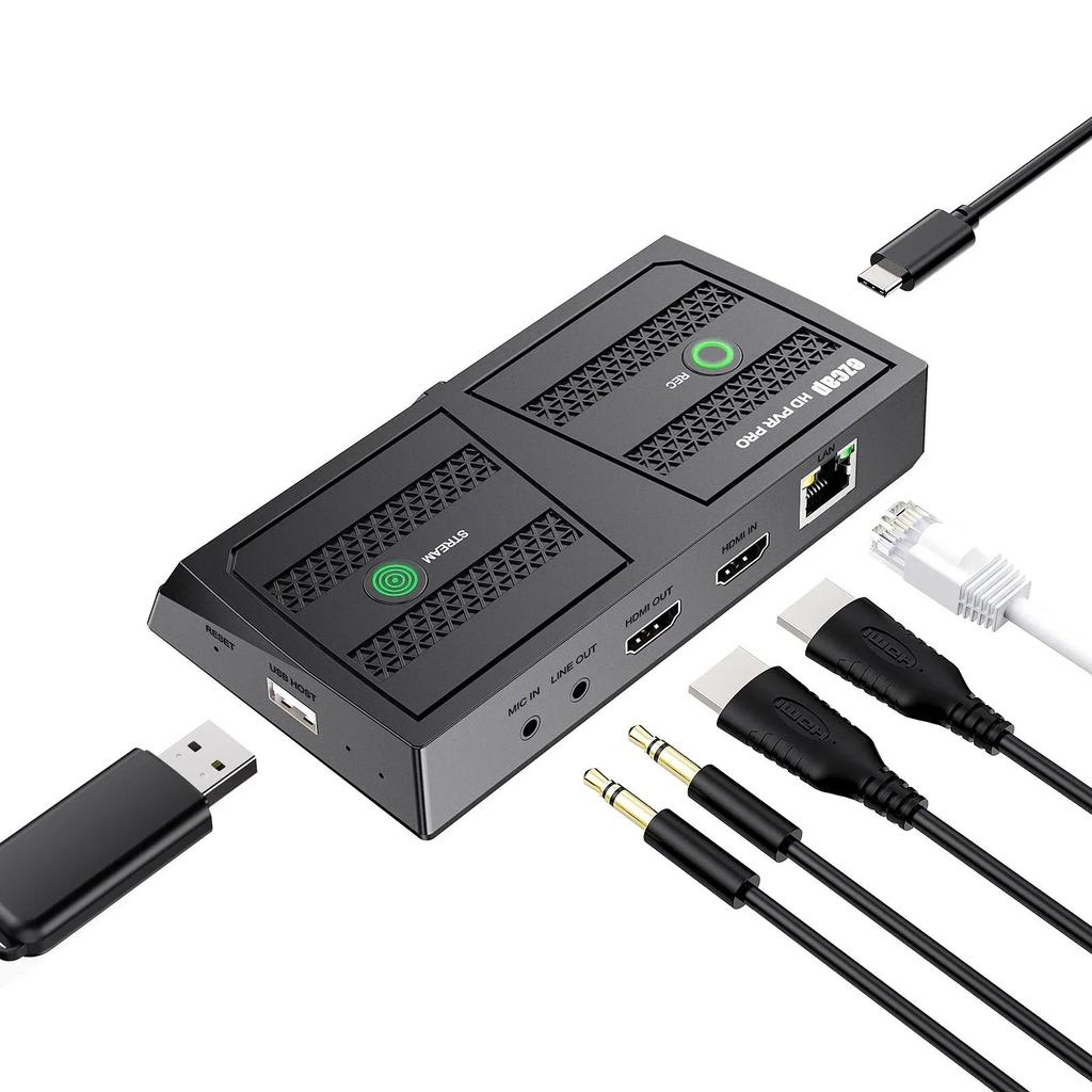 Ezcap350 HD Pro 4k 60hz HDMI Loop Video Capture Card To USB Disk 1080p@60fps Video Recording PC Live