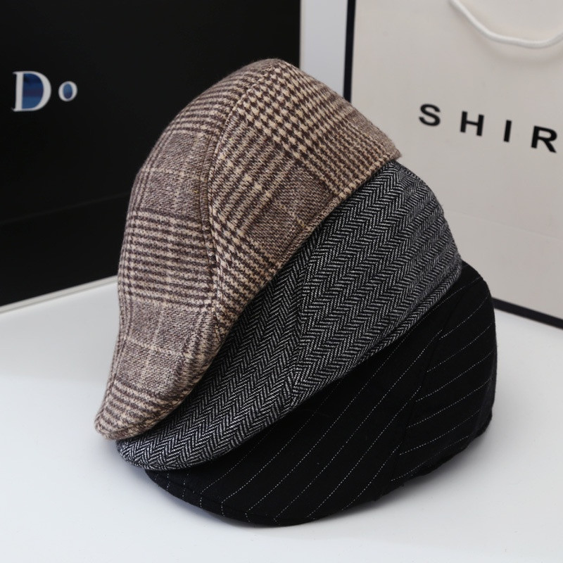 Moon Eissa Accecories Topi Vintage Peaky Blinders Topi Baret Newsboy Topi Pelukis Flat Cap - Coklat 