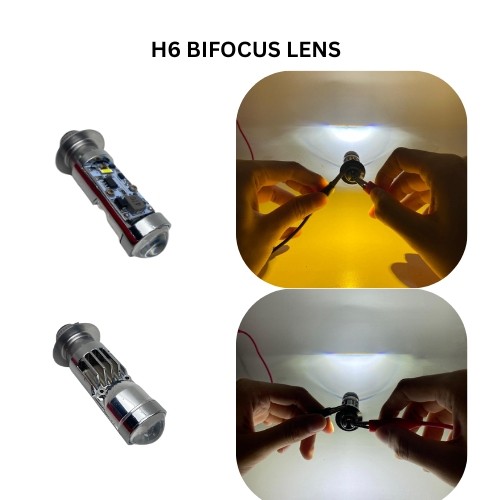 Lampu Motor LED H6 Bifocus Lens | Cahaya Putih Terang, Fokus & Hemat Daya
