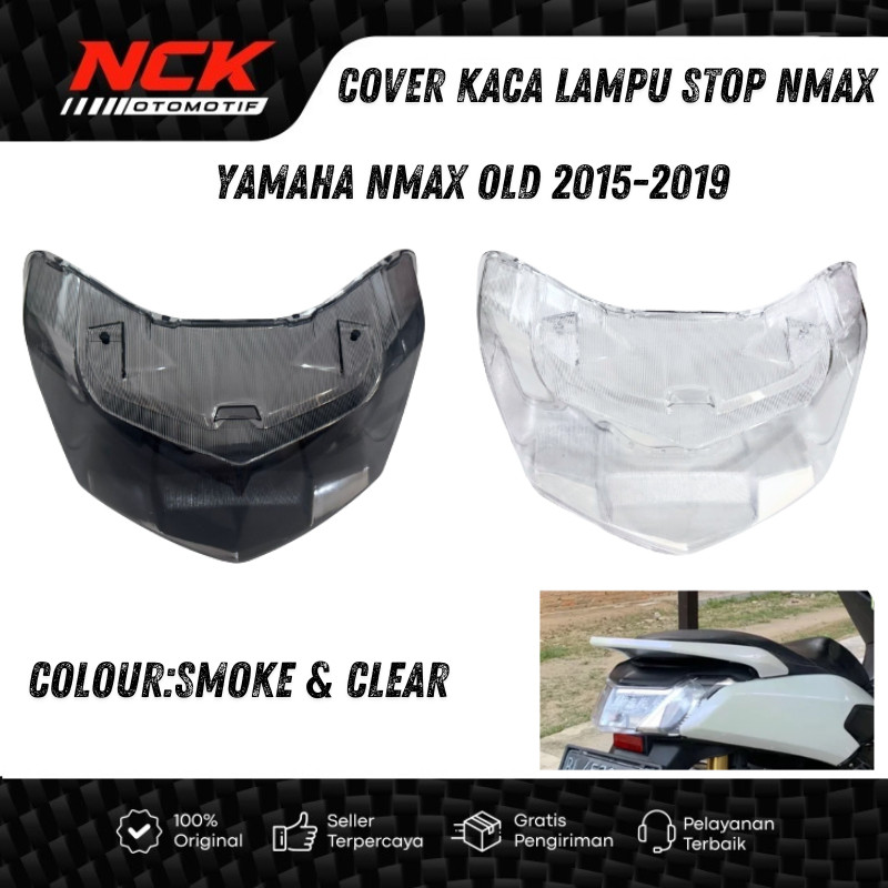 SOLAROIS  Cover Stoplamp Smoke Nmax Old 2014-2019 Cover Kaca Lampu Belakang Smoke Nmax Old 2014-2019