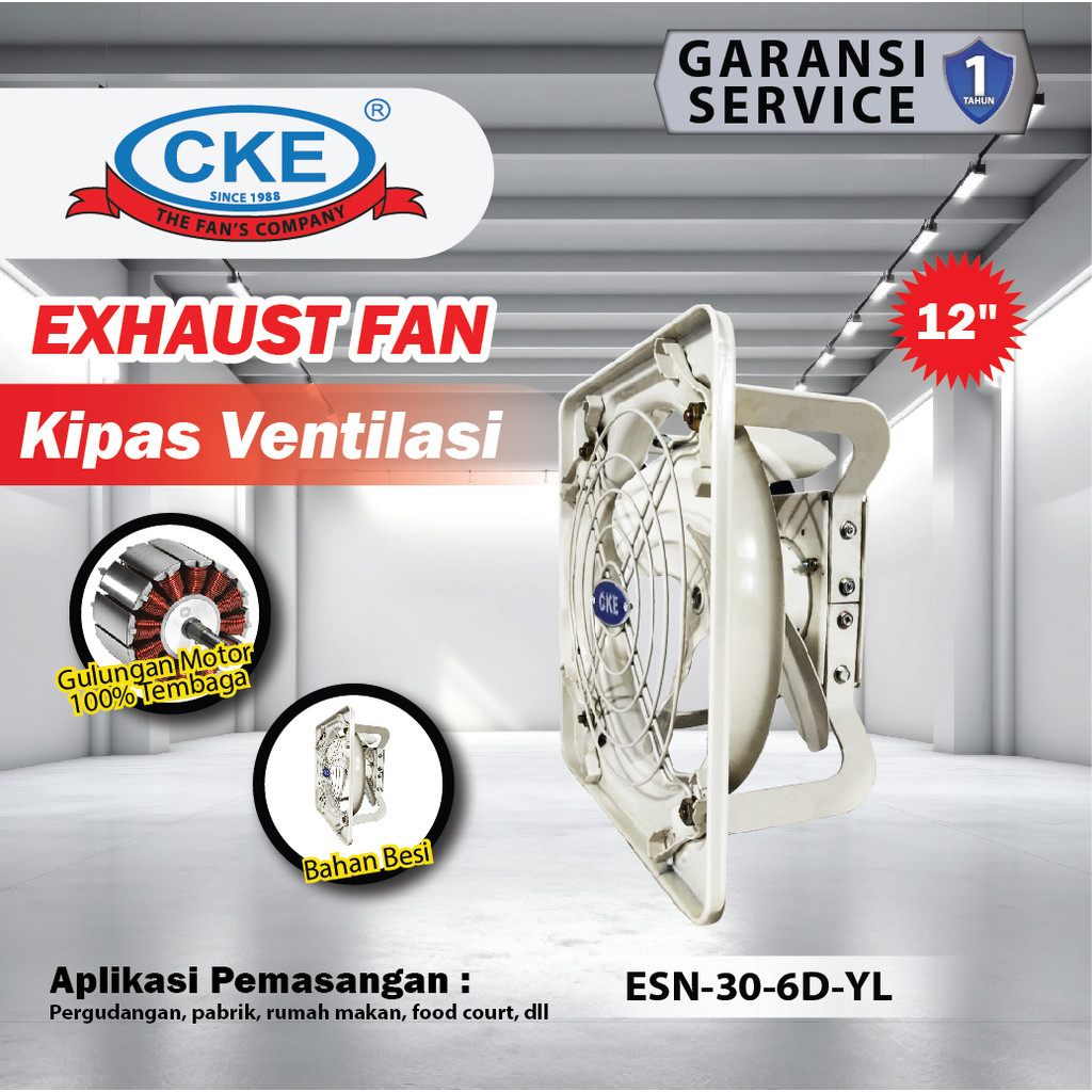 CKE Exhaust Fan 12 Inch Kipas Dinding Tembok Eksos Blower Industri 12"