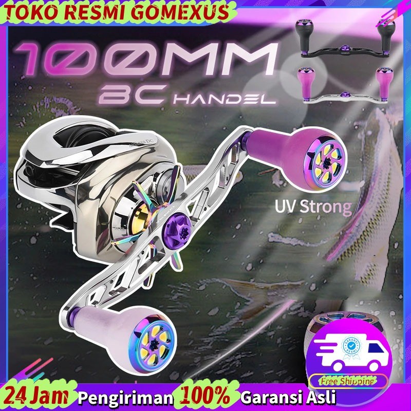 Gomexus BDH-A27 Twin Handle Reel BC heavy duty dan big game serat aluminium 100mm Tahan korosi Lebih