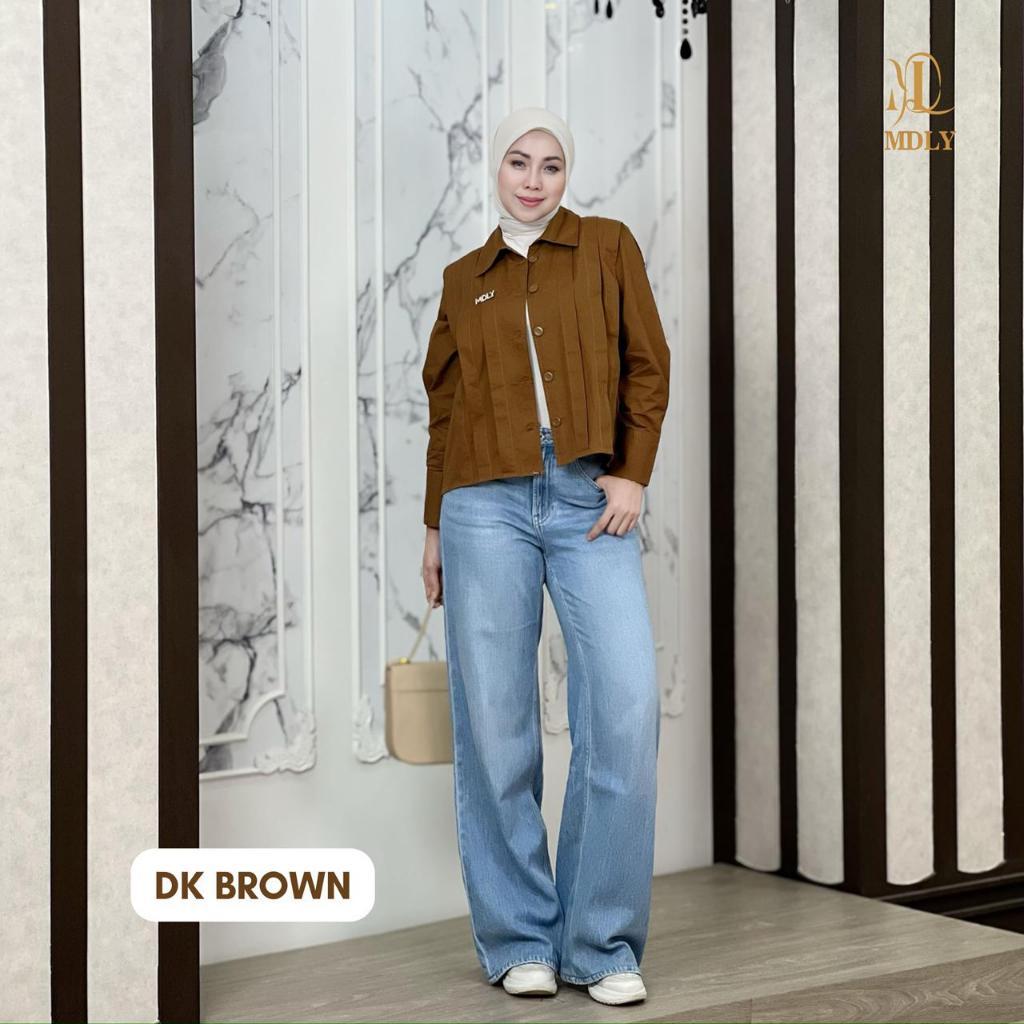 Siena Cropped Jacket By MDLY - Atasan Jacket Wanita Bahan Twill Casual Fashion muslim MDLY