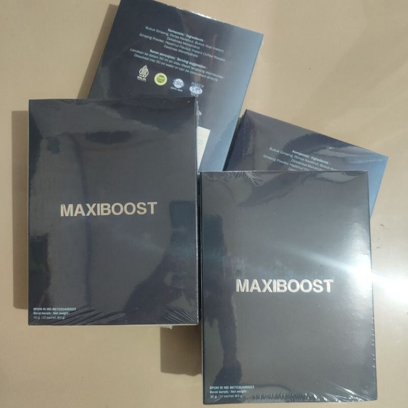 MAXIBOOST MAXI BOOST 100% ORIGINAL SUPLEMEN KESEHATAN PRIA 1 BOX ISI 10 SACHET
