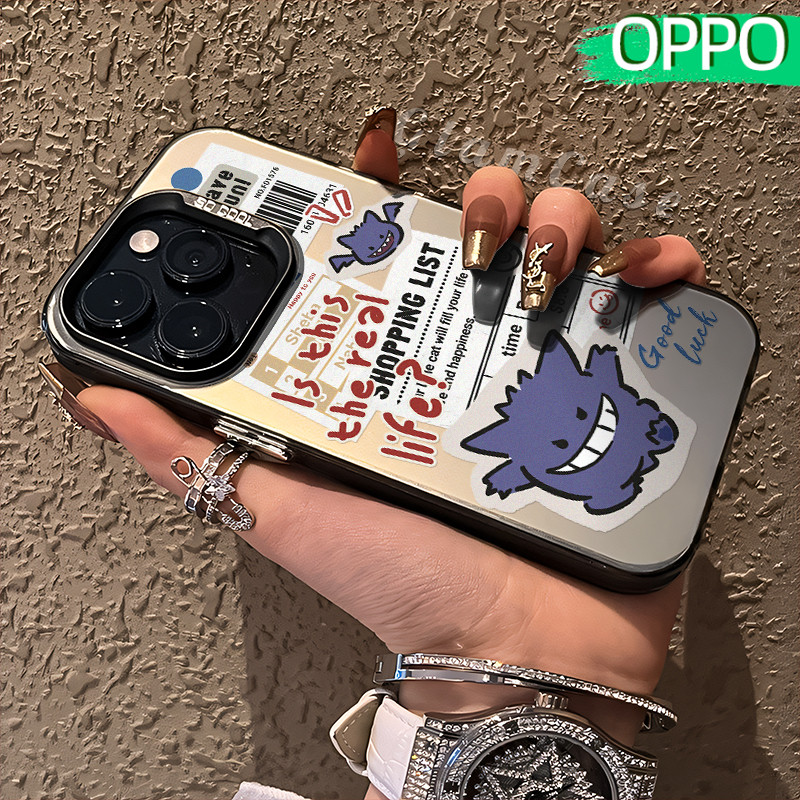 Keren Simbol Glossy Hologram PC Case OPPO A18 A57 A16 A15 A17 A60 A3x A3s A5s A54 A53 A12 A31 A58 A1