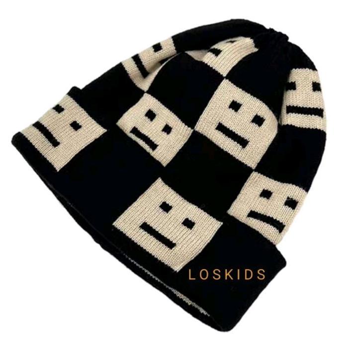 Topi anak bayi balita kupluk rajut anak laki laki kupluk emoji lucu tearu untuk usia 0 sampai 2 tahu