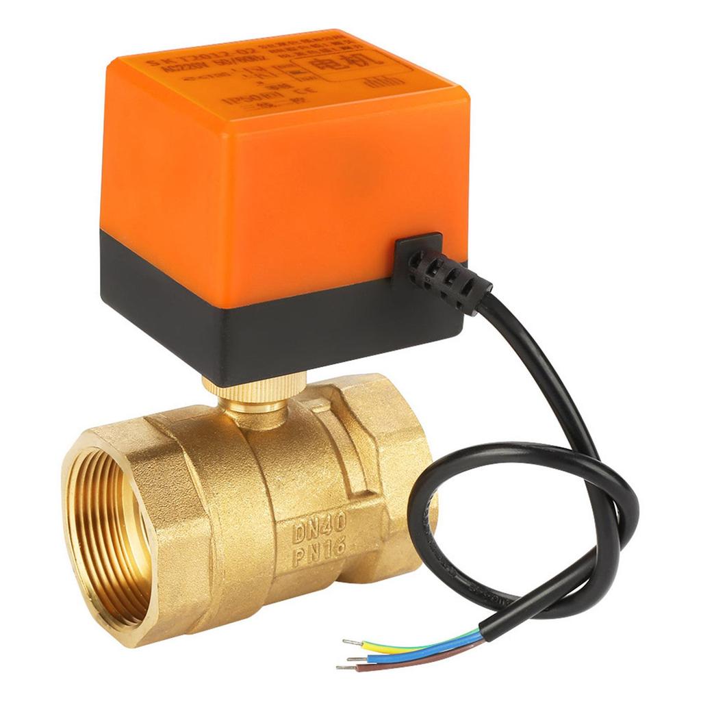 AC220V Electric Solenoid Ball 3Wire Brass 2Way DN40 G112 Water Usage