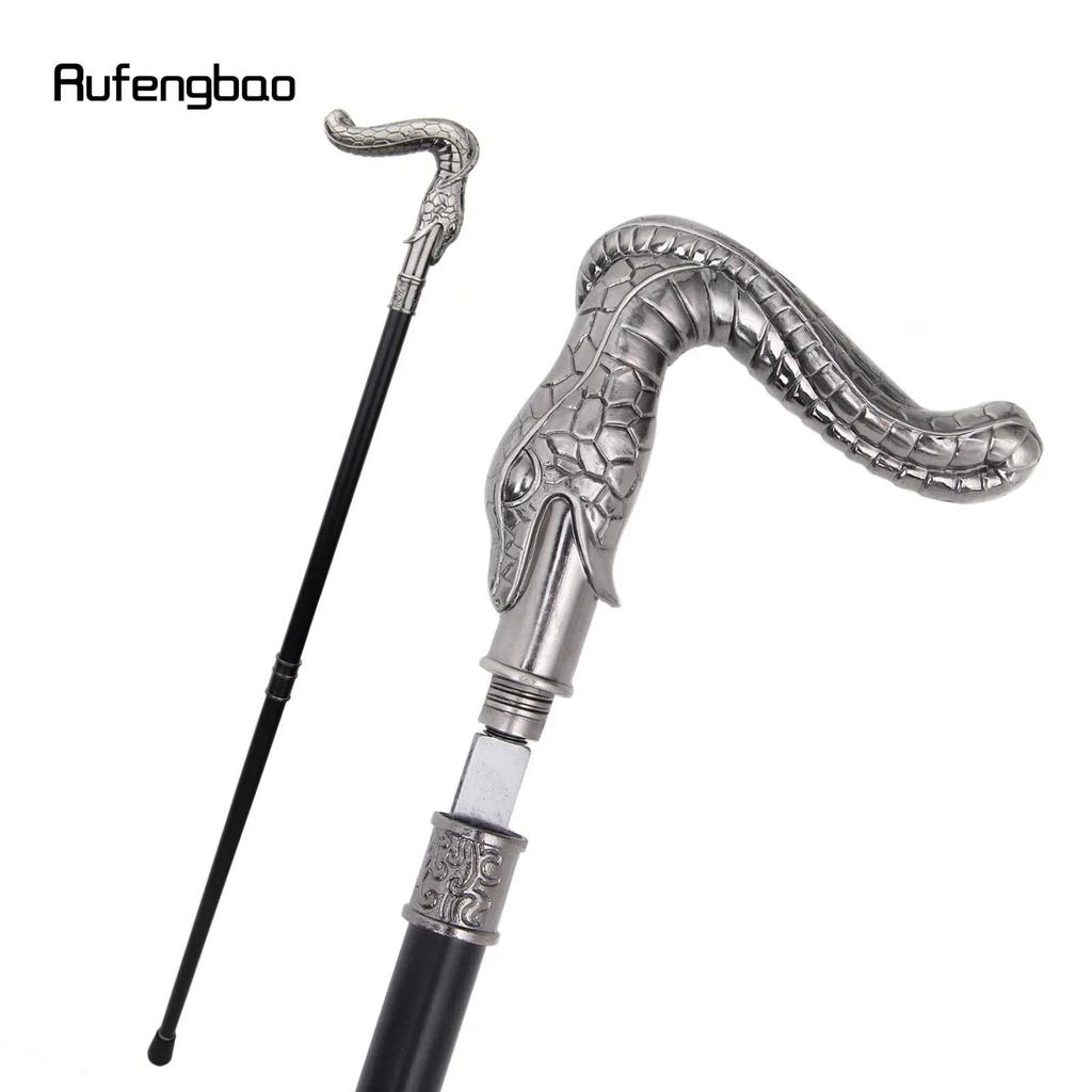 Snake Walking Stick with 26cm Hidden Sword Self Defense Fashion Cane Sword Halloween Cosay Crosier V