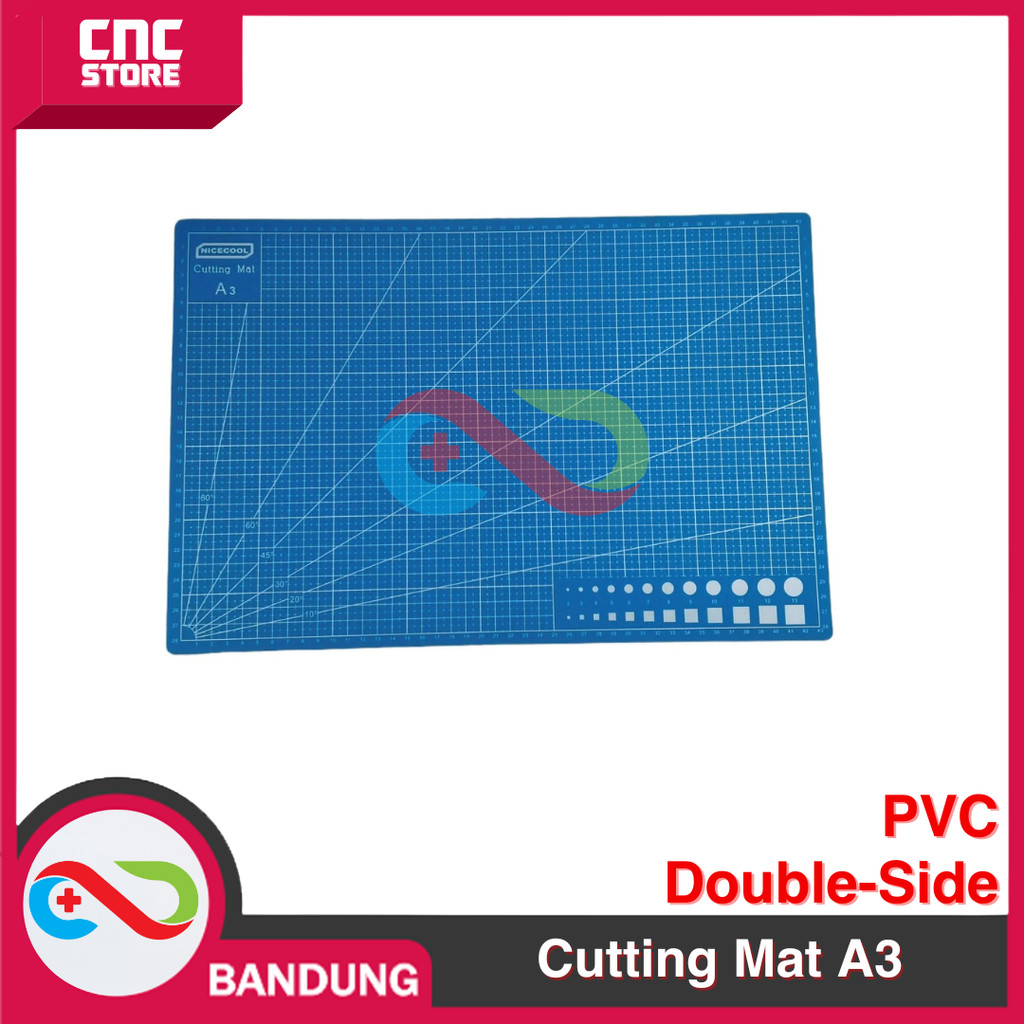 Cutting Mat A3 Double-Side Alas Potong Kertas PVC Paper BIRU