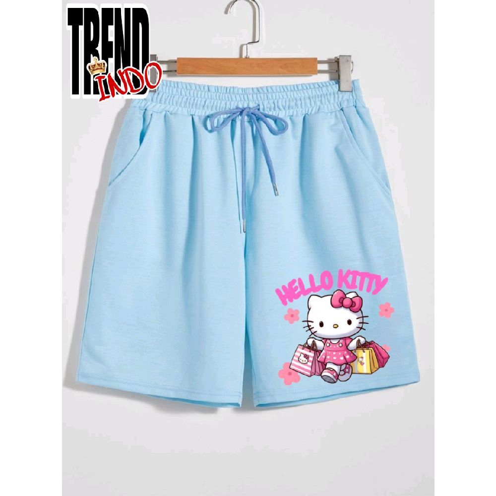 Celana Jogger Pendek Anak Remaja Tanggung Laki Laki Perempuan Usia 4 - 18 Tahun Kulot Harian Santai 