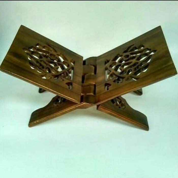 Rekal Alquran PROMO Romadhon Meja Tempat Alas Baca Kayu Jati Ukir KN4