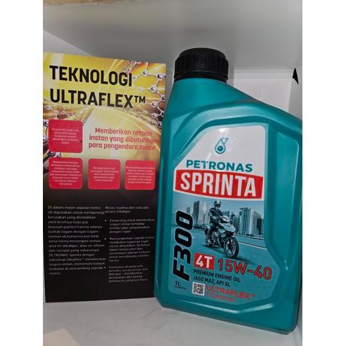 oli motor bebek petronas F300 15w-40 1liter jup z, vega, revo, supra satria fu ninja250