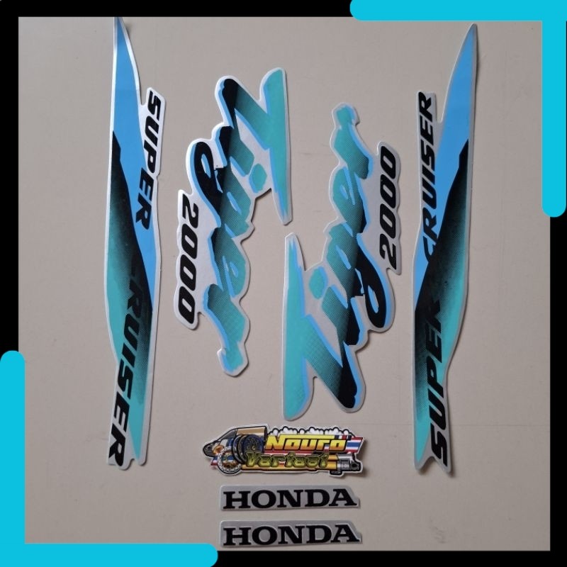 NV striping honda tiger 2000 kualitas biru silver