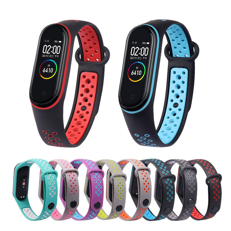 Breathable Strap For Xiaomi Mi Band 3 4 5 6 7 Smart Watch Wrist M3 M4 Bracelet For Xiaomi MiBand 7 6