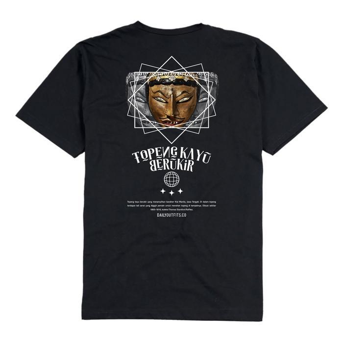 (COD) Dailyoutfits Artifact Kaos Topeng Kayu Berukir - S