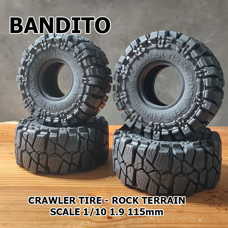 Ban RC Adventure V22 GRIMM Crawler Tire Rock Terrain 1.9 115mm