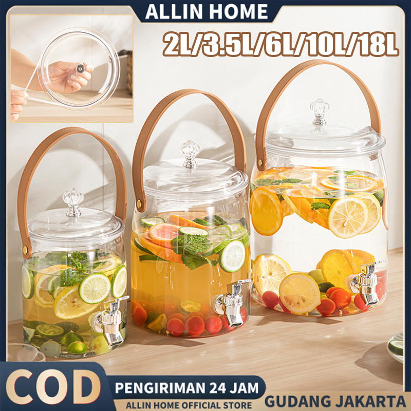2L-18L Teko Air Minum / Tempat Minum / Teko Plastik / Tempat Air Minum Kapasitas Besar Dengan Keran 