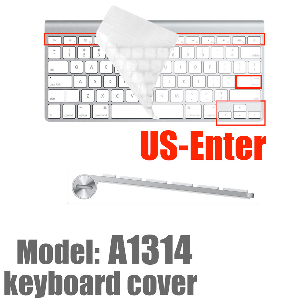 Keyboard Cover for iMac A1314 A1644 A1843 A1243 Wireless Bluetooth Magic Numeric Silicone EU US UK P