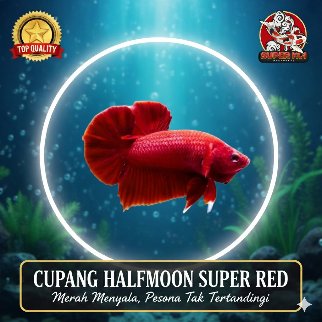 IKAN CUPANG PLAKAT HALFMOON DUMBO EAR BLUE RIM LENGKAP HIGH QUALITY TOP QUALITY