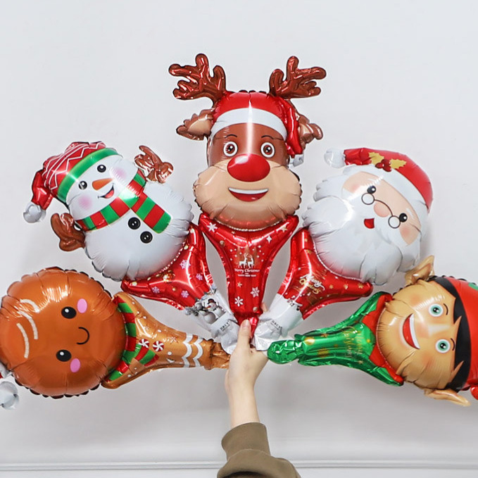 6030  Balon Natal Dekorasi / Balon Karakter Natal / Balon Dekorasi / Balon Christmas Hias / Balon Na